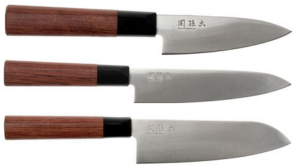 SET DE 3 COUTEAUX JAPONAIS KAI SEKI MAGOROKU "FORME JAPONAISE"