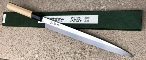 Couteau artisanal japonais Sukenari VG10 - sashimi 30 cm