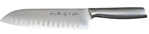 COUTEAU JAPONAIS YAXELL "SAYAKA" - SANTOKU ALVÉOLÉ 18 CM