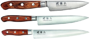 SET DE 3 COUTEAUX JAPONAIS KAI SEKI MAGOROKU VINTAGE "SPÉCIAL POISSON"