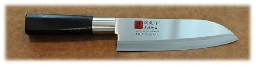 Couteau japonais Santoku 17 cm Jaku Black