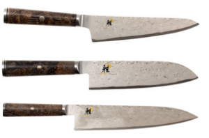 SET DE 3 COUTEAUX JAPONAIS MIYABI 5000MCD67 UTILITAIRE - SANTOKU - CHEF MIYABI BLACK