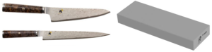 SET DE 2 COUTEAUX JAPONAIS MIYABI 5000MCD67 UTILITAIRE - SUJIHIKI ET PIERRE MIYABI BLACK
