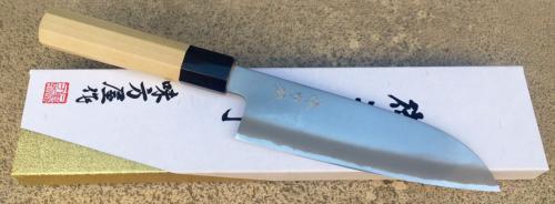 COUTEAU ARTISANAL AJIKATAYA MIGAKI - SANTOKU 165 MM