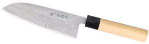 COUTEAU JAPONAIS ARTISANAL RYUZO GAMME ZAYASHI SANTOKU 16,5 CM