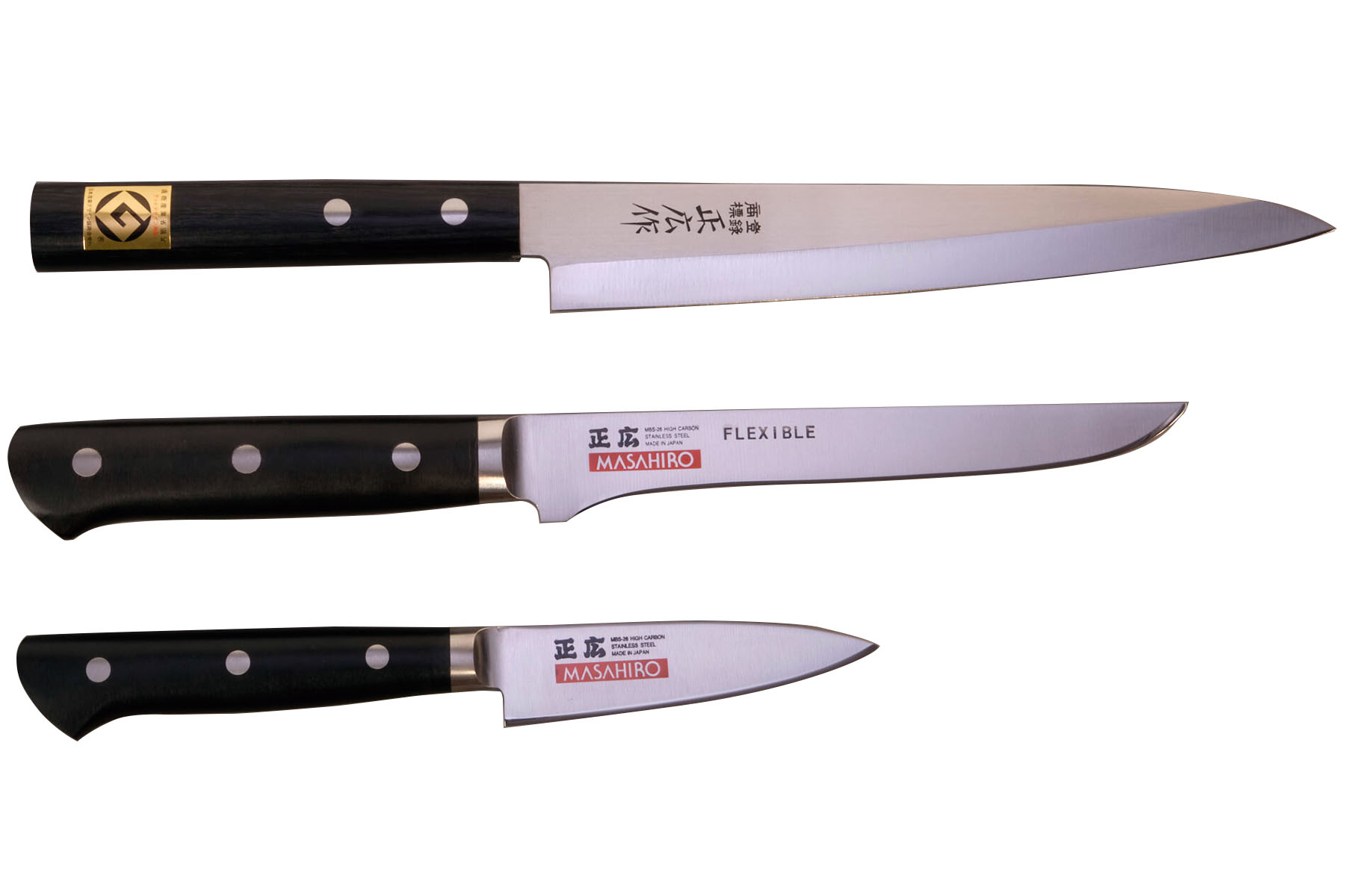 Set de 3 couteaux japonais Masahiro pour poisson - droitier