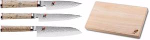 SET DE COUTEAUX JAPONAIS MIYABI 5000MCD "FORME JAPONAISE" ET PLANCHE