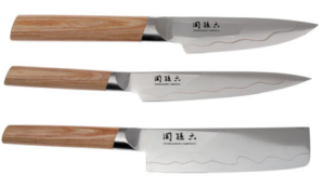 SET DE 3 COUTEAUX JAPONAIS KAI MAGOROKU COMPOSITE "FORME VÉGAN"
