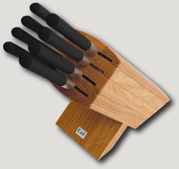BLOC COMPLET DE 8 COUTEAUX KAI WASABI BLACK