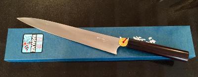 COUTEAU JAPONAIS DE CUISINE MASAKAGE GAMME HIKARI SUJIHIKI 27 CM