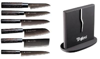 BLOC COMPLET DE 6 COUTEAUX TOJIRO ZEN BLACK