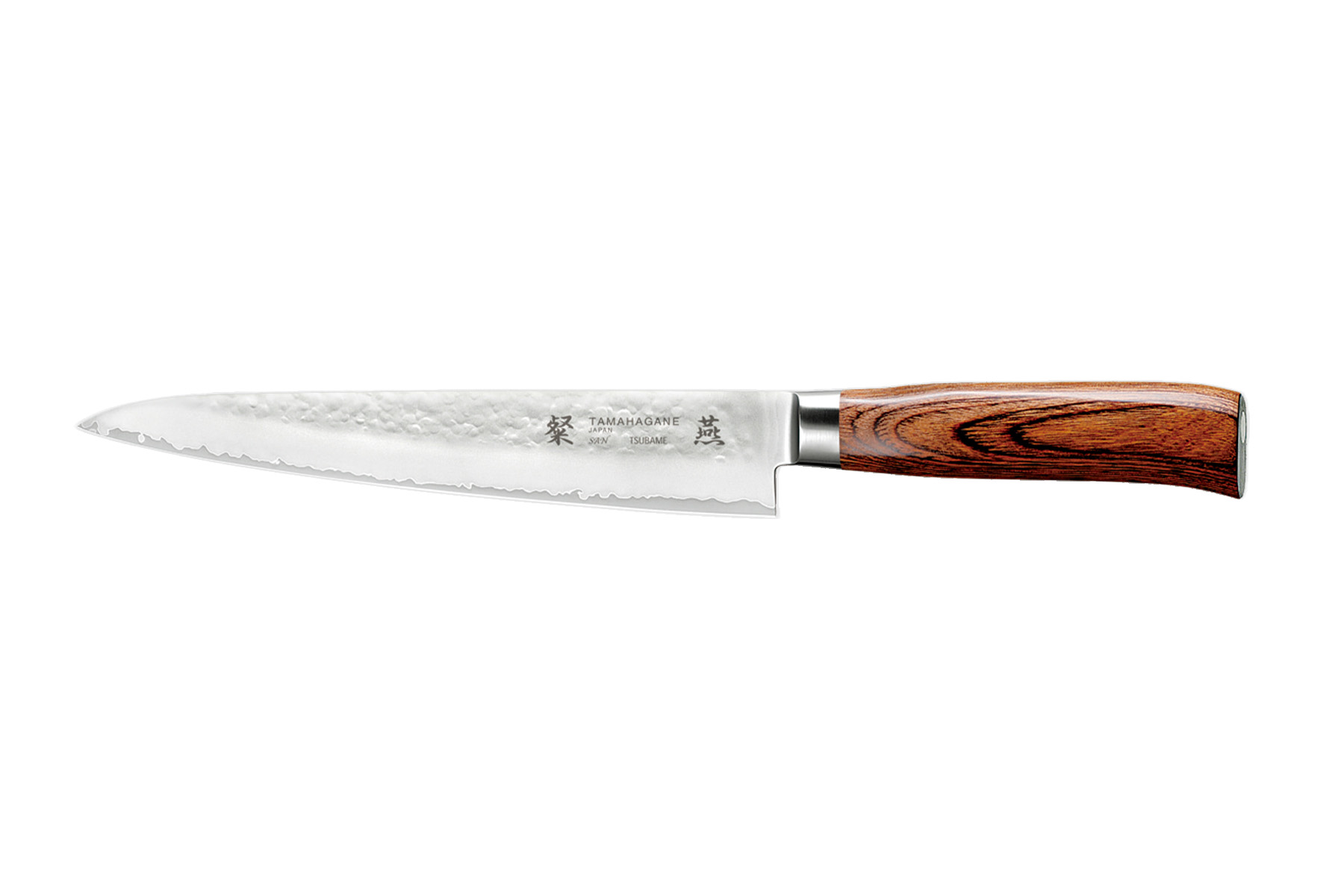 Couteau japonais Tamahagane Tsubame pakkawood - couteau sujihiki 21 cm