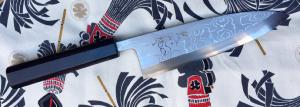 Couteau japonais artisanal deba 185 mm de Arimoto Yukazu