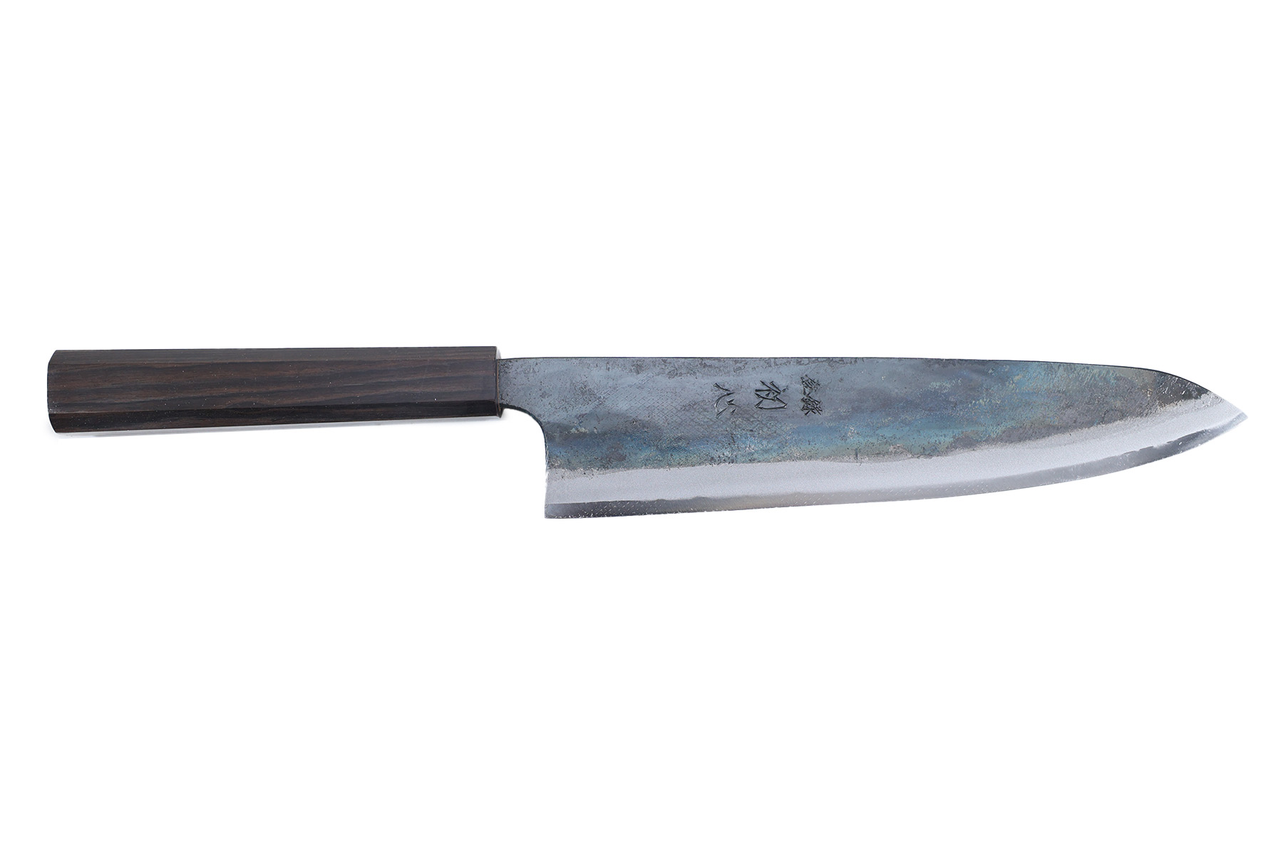 Couteau japonais artisanal de Hatsukokoro Kokugei Blue1 - Couteau gyuto 21 cm