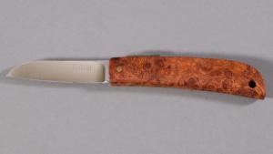 Couteau pliant japonais Higonokami de Junpei Makkari loupe d'amboine - 6 cm - 19