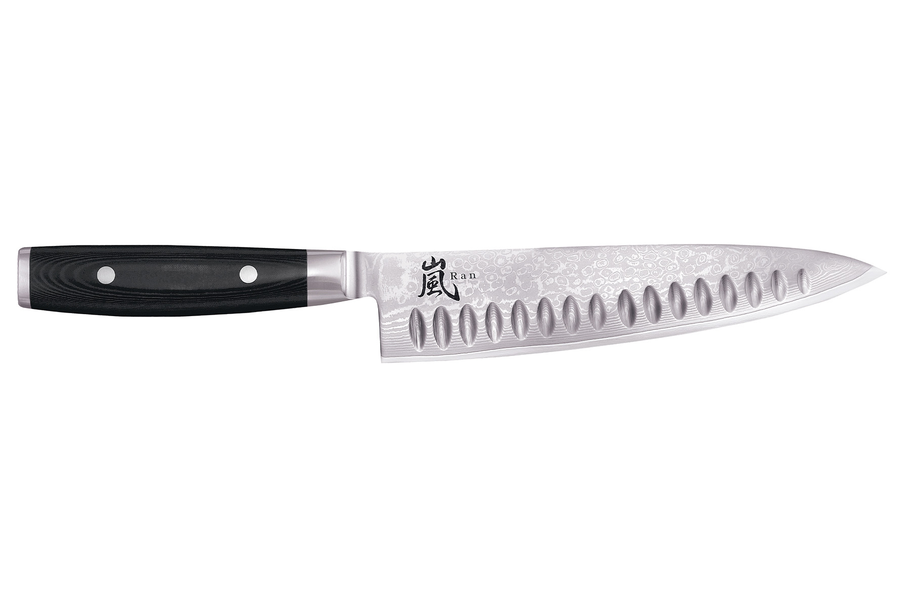 Couteau japonais Yaxell Ran - couteau de chef lame alvole 20 cm