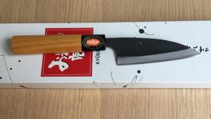 Couteau japonais artisanal Kyusakichi petty 10,5 cm - zelkova