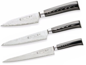 Set de 3 couteaux de cuisine Japonais Tamahagane Kyoto "Spécial poisson"