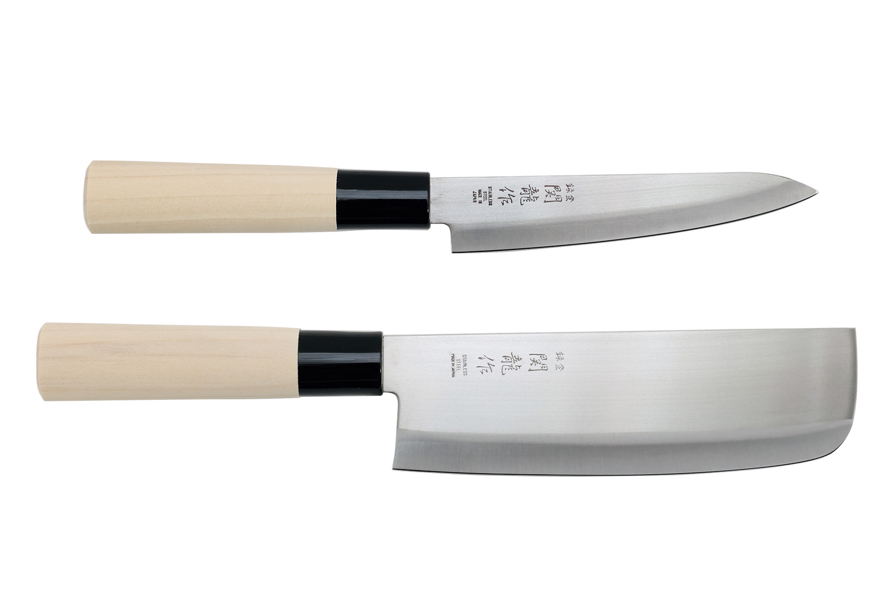 Set de 2 couteaux japonais Jaku Tradition forme vegan