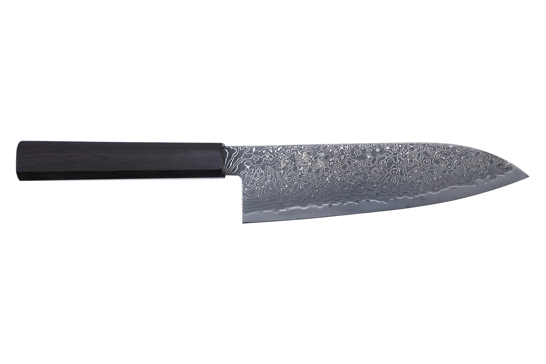 Couteau japonais de Hatsukokoro SG2 damas Kurozome - Couteau santoku 18 cm