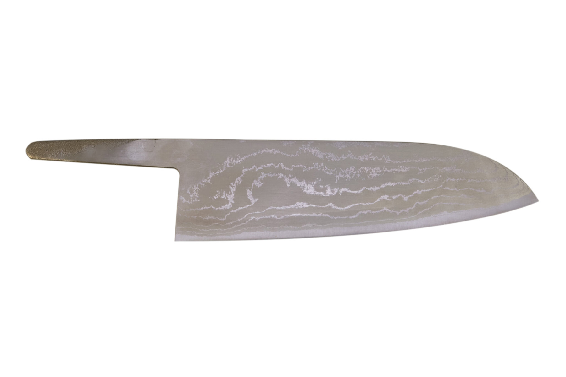 Lame à monter japonaise  White Paper steel damas - Santoku 160 mm