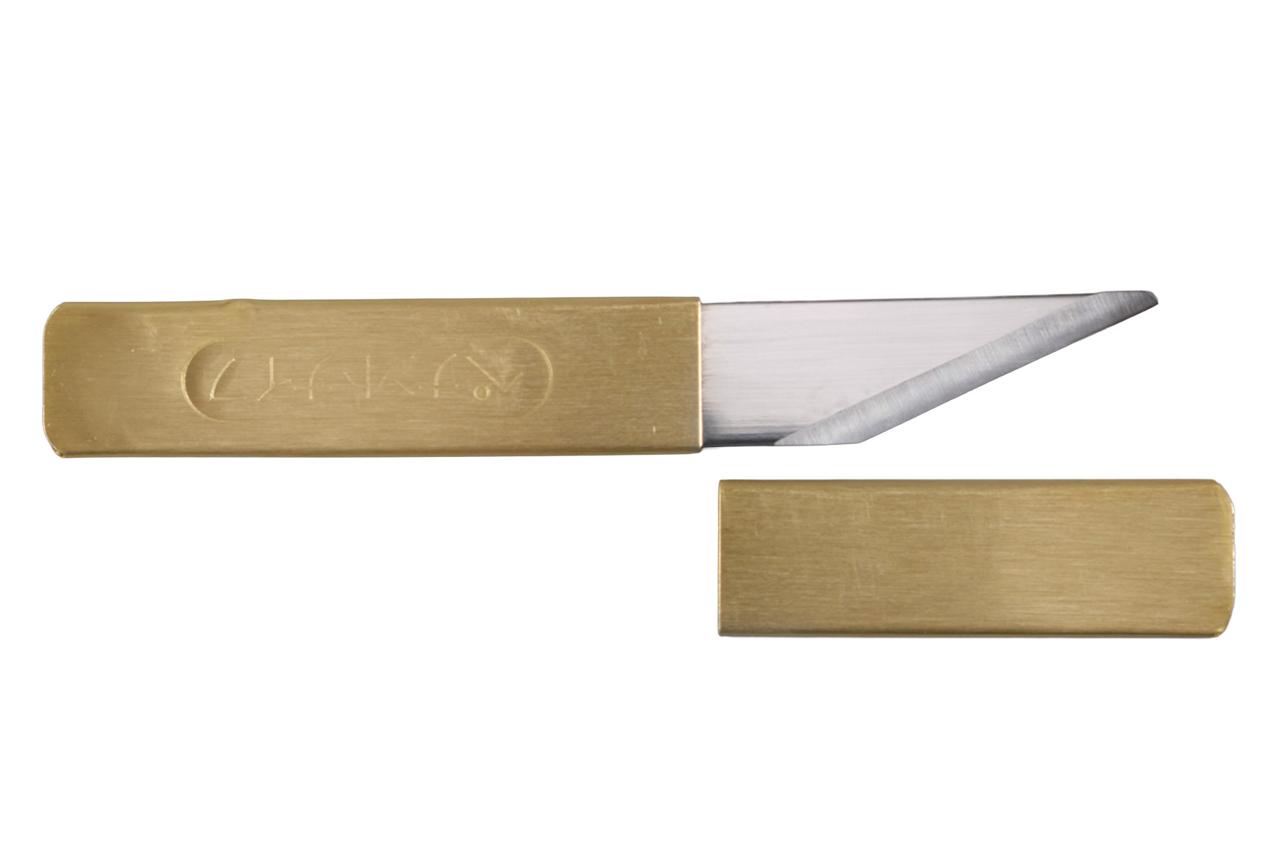 Couteau fixe japonais Kiri laiton 7 cm