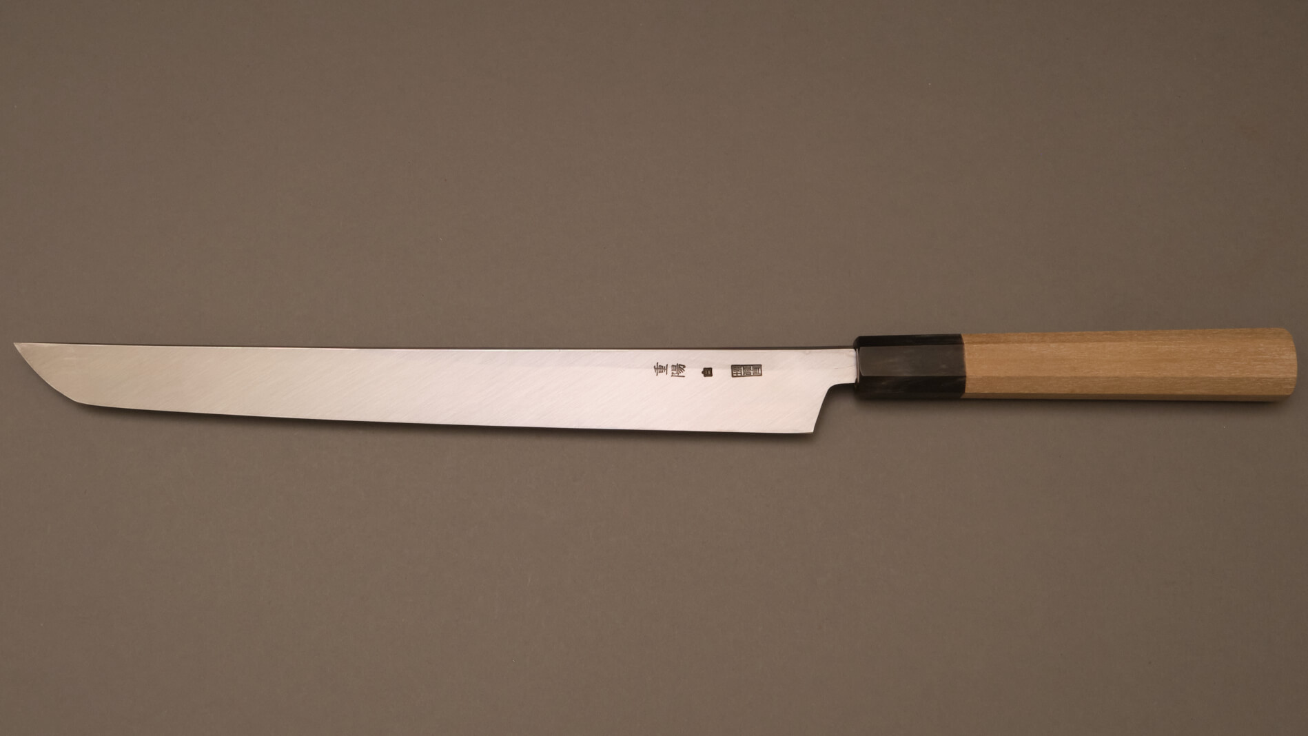 Couteau japonais artisanal Sakai Kikumori - Sakimaru Takohiki 27 cm - Acier White paper steel n°2