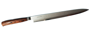 Couteau de cuisine japonais Tamahagane Tsubame pakkawood - sashimi 27 cm
