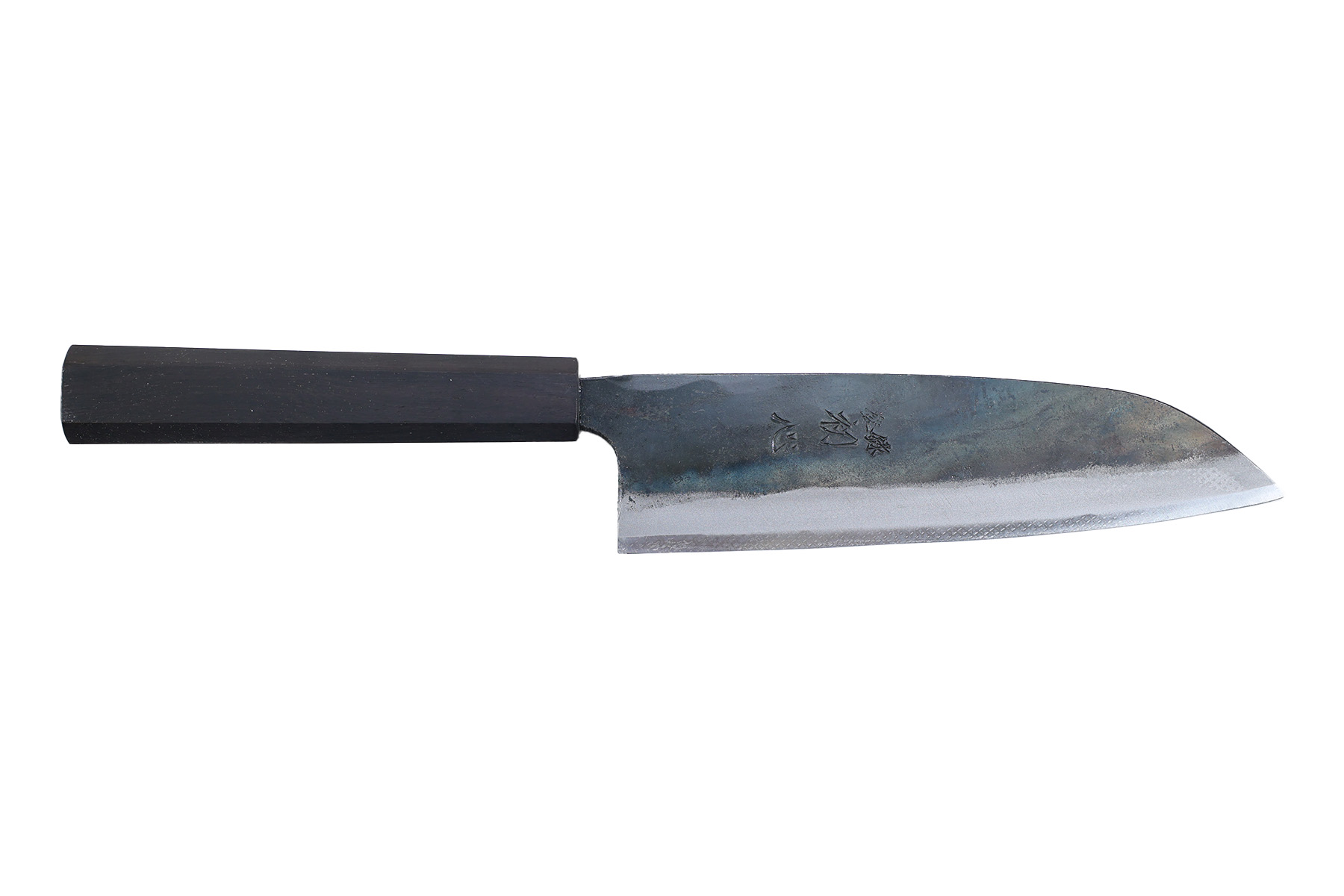Couteau japonais artisanal de Hatsukokoro Kokugei Blue1 - Couteau santoku 16,5 cm