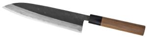 Couteau japonais artisanal Kamo finition "brut de forge" Damas - Gyuto 210 mm