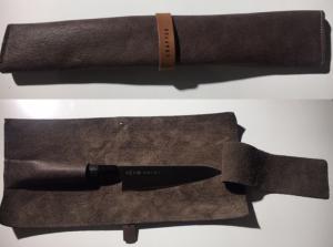 Mallette de rangement en cuir Crafted 1 couteau japonais - Taupe