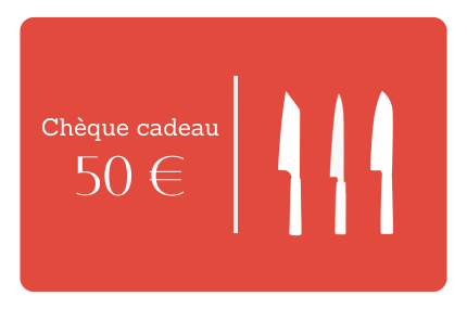 Chèque cadeau couteau japonais 50€