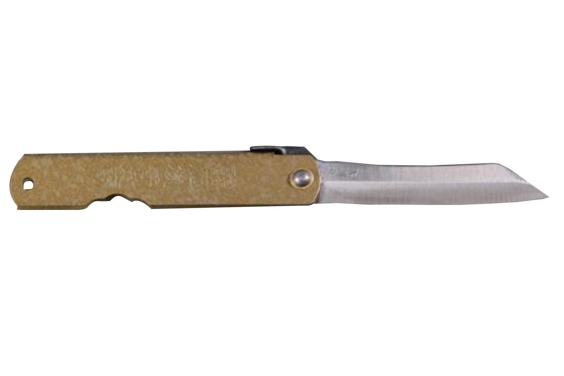 Couteau japonais Higonokami - manche 10 cm laiton doré