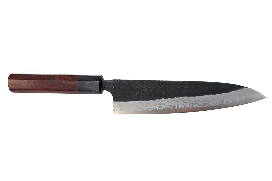 Couteau japonais artisanal de Masashi Yamamoto - Couteau gyuto 24 cm damas