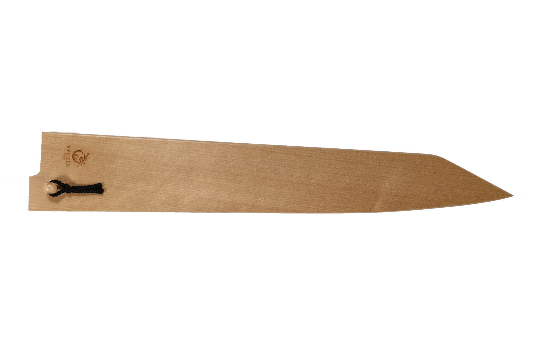 Saya Ryusen en bois clair pour couteau japonais sujihiki 27 cm