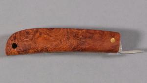 Couteau pliant japonais Higonokami de Junpei Makkari loupe d'amboine - 6 cm - 5