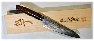 Couteau japonais artisanal SG-2 Damas Nashiji Polish de Takeshi Saji - Gyuto 180 mm
