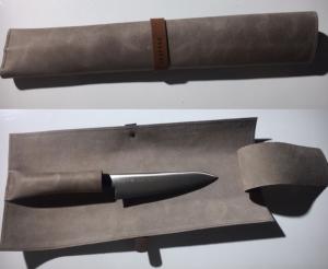 Mallette de rangement en cuir Crafted 1 Couteau japonais - Grey