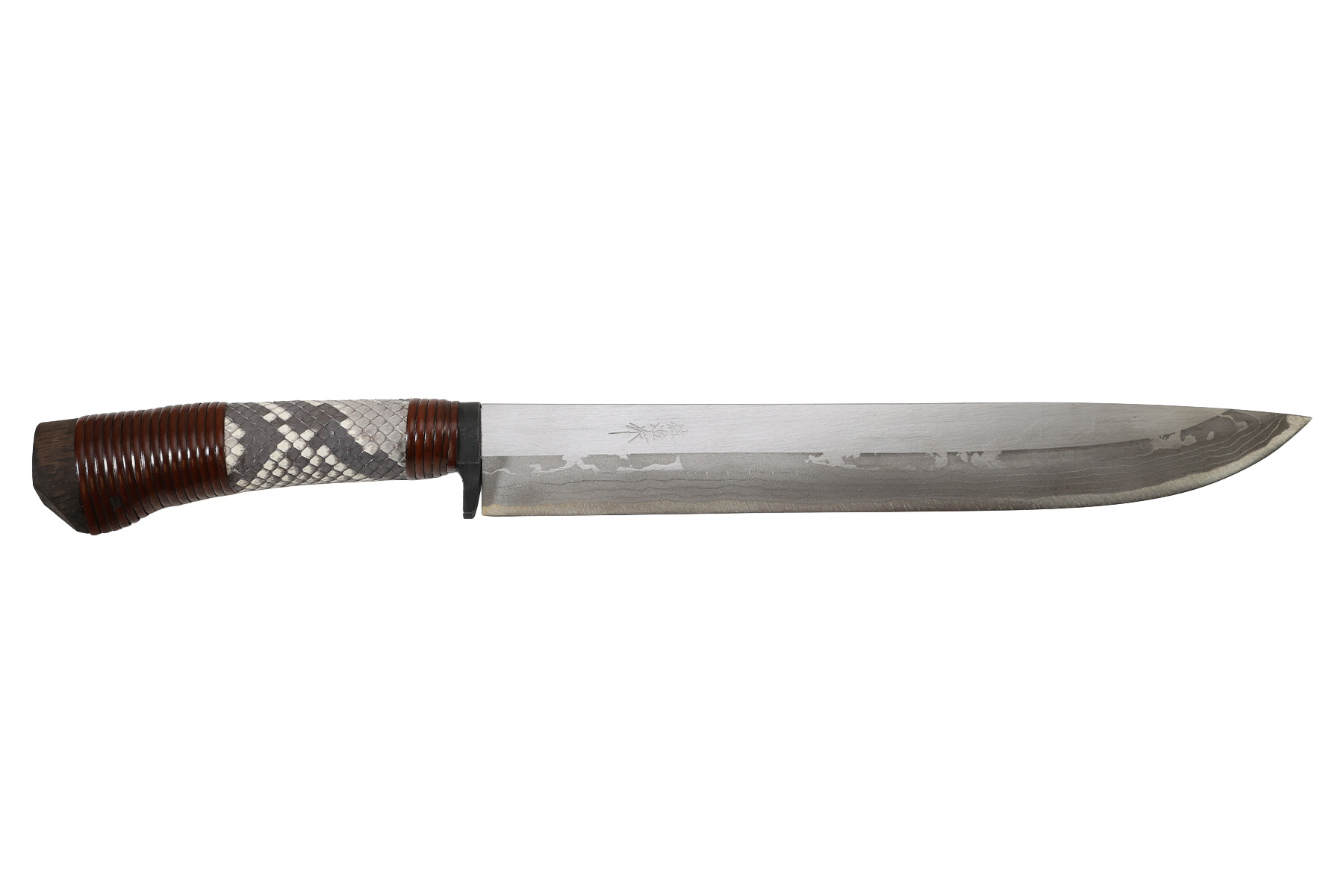 Couteau de chasse japonais artisanal Damas Serpent